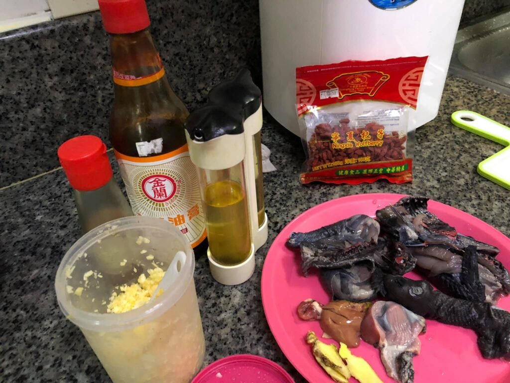 Ingredients for Black Chicken Adobo